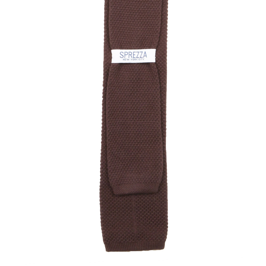 Ties - Brown Cotton Knit Tie (Brooklyn)